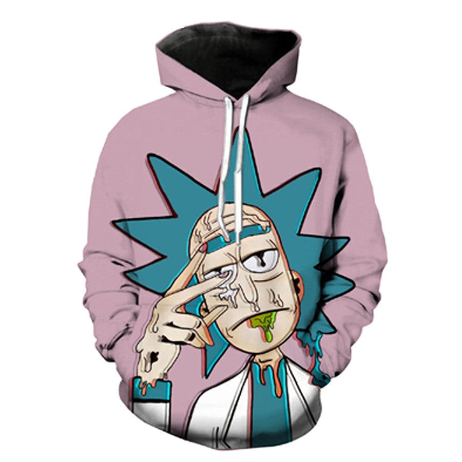 Yipinpay 3D Printed Hooded Sweaters Creative Fashion Sports Large Size Male And Female Parodies Of Doctor's Head Long-Sleeved Sweaters