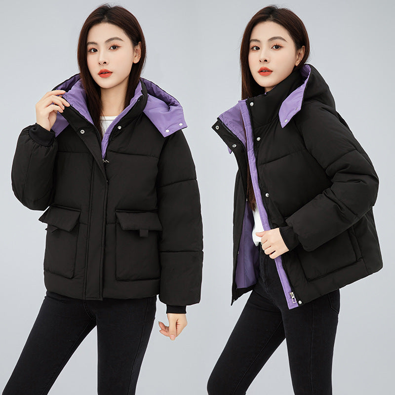 2024 New Korean Version Loose And Thick Warm Cotton-Padded Coat Cotton-Padded Coat