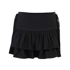 Yipinpay Dark Personality Side Waist Band Skirt Ins2024 Spring Girl's New Half Skirt